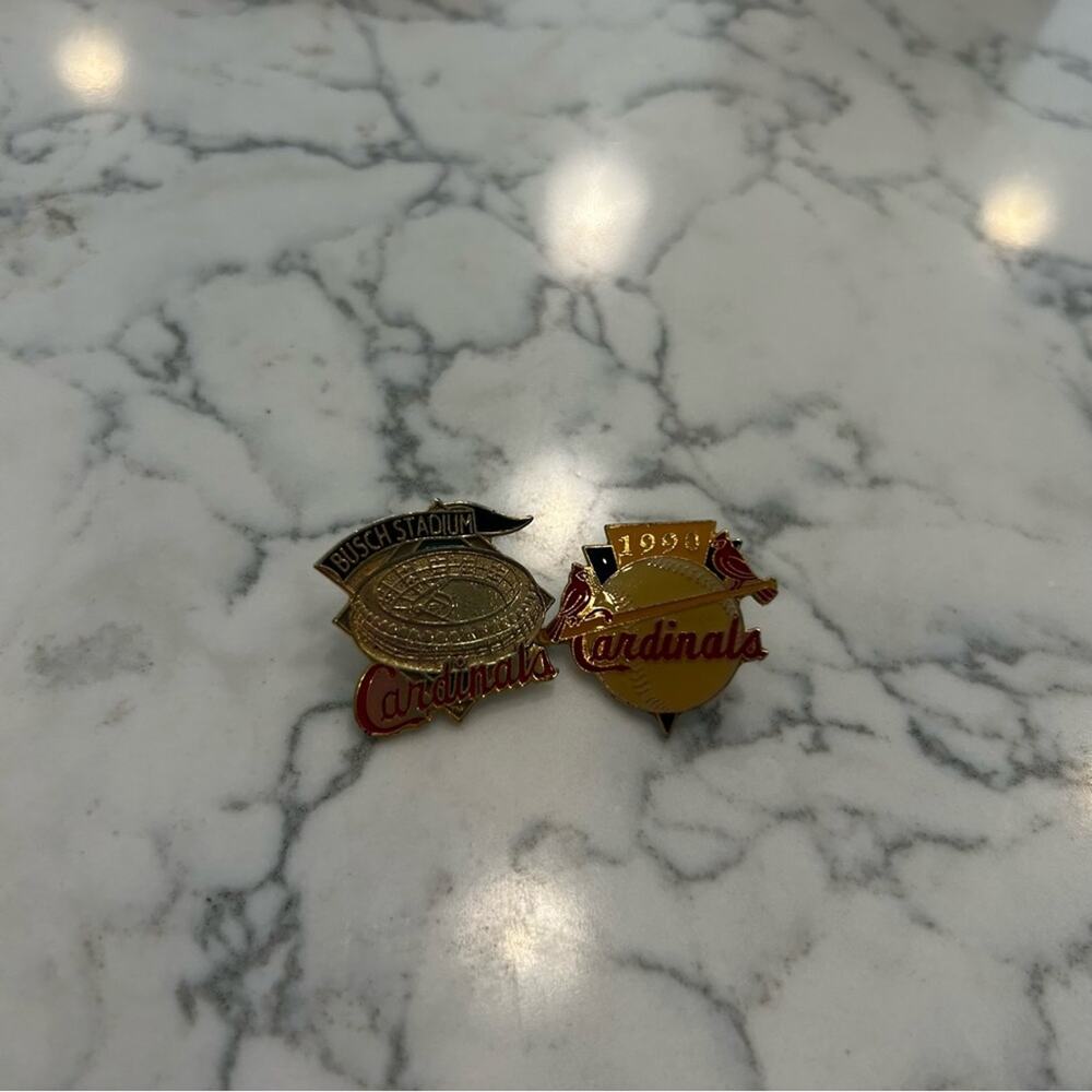 Vintage Saint Louis‎ Cardinals Old Busch Stadium Pins Set of 2
